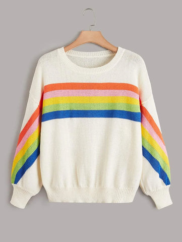 Knitted Sweatshirt - White