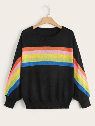 Knitted Sweatshirt - Black