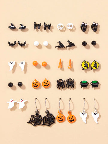 20 Pairs Halloween Earrings